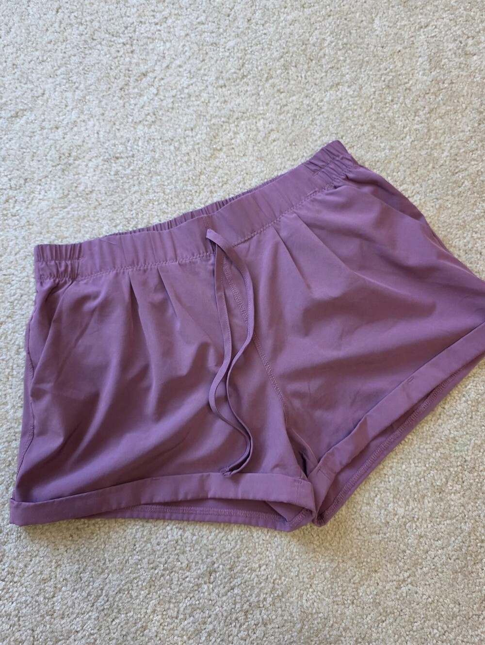 Zyia Women’s Lavender Elastic-Waist Athletic Shorts with Drawstring Size M - Picture 1 of 6